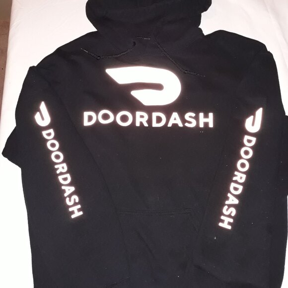 Reflective DoorDash Delivery Driver Hoodie Red Door Dash - Picture 12 of 15
